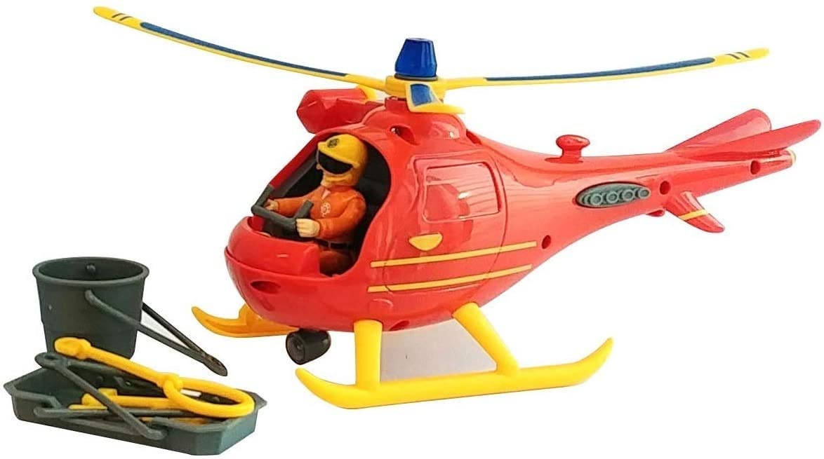 Simba - Fireman Sam Wallaby Helicopter, 109251077038, + 3 Years, with Tom Figure Included