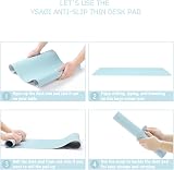 YSAGi Non-Slip Desk Pad 80x40 cm Waterproof PVC Leather Large Mouse Pad Light view 6