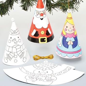 Coni Con Personaggi Natalizi Da Colorare Per Bambini Da