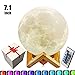 7.1 inch Full Moon Lamp,3D Moon Lamp, 100% 3D Printing LED 16 Colors Moon Lamp, Touch& Remote Control Decorative Moon Light.