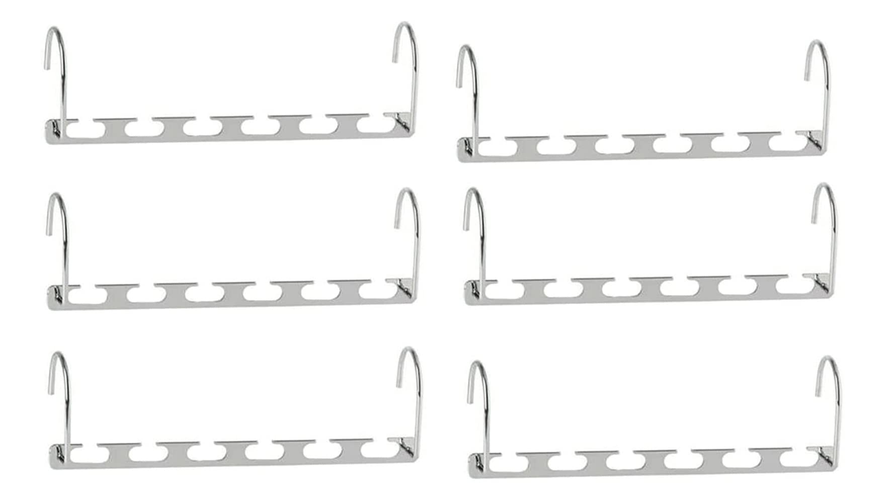 MYCAMBAY Magic Hangers - Hangers for Clothes - Space Saving Wardrobe/Closet Hangers - Clothes Hanger/Organiser – For Shirts, T-Shirts, Coats, Sweaters, Jeans, Dresses and More – Pack of 6