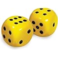 Low Vision Large Dice - Yellow with Black dots