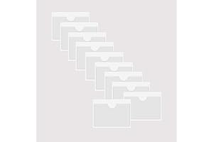 Baitoo Adhesive Clear Pockets,Self Adhesive Clear Label Pockets Adhesive Card Folder Plastic Pockets Holders Sleeves for Index Cards Planners Cabinet Shelves Photo Cd,10Pieces(150x95mm)