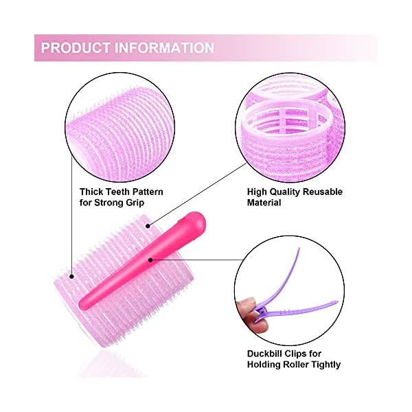 FREDYs-31-Pieces-Hair-Rollers-Set--18-Self-Grip-Hair-Curlers-12-Duckbill-Sectioning-Clips-and-1-Centipede-Shape-Hair-Clip-for-Barber-Salon-Hair-Dressing-Rollers-44mm-30mm-and-25mm FREDY’s 31 Pieces Hair Rollers Set – 18 Self Grip Velcro Hair Curlers,12 Duckbill Sectioning Clips and 1 Centipede Shape…
