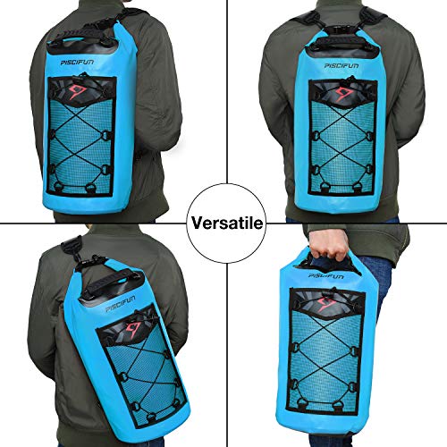 Piscifun Dry Bag, Waterproof Floating Backpack with Waterproof Phone