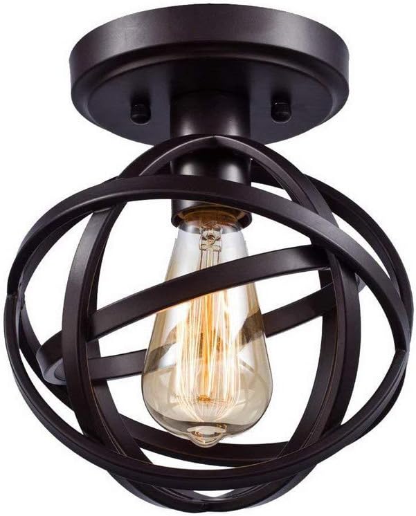 XHJJDJ Deckenleuchten - Vintage Schmiedeeisen Industrial Earth