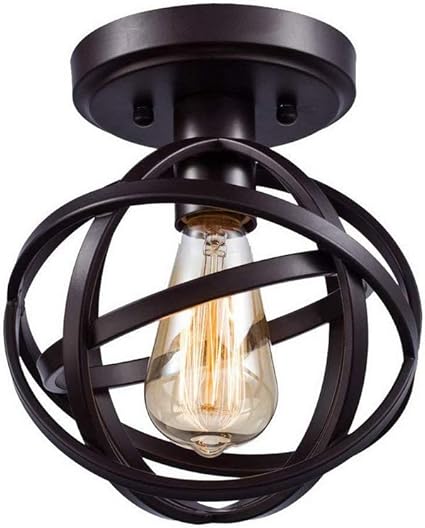 XHJJDJ Deckenleuchten - Vintage Schmiedeeisen Industrial Earth