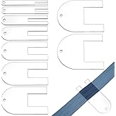 BENECREAT 9 Sizes Quick Pleater, 1/2~4 Inch Acrylic Sewing Tools, Quick Pleater Set Fabric Pleating Tool for Quilting, Apparel Sewing, Beginner or Experienced Tailor, 3mm Thick