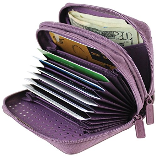 Buxton RFID Identity Safe Wallet - Prevent Electronic Credit Card Scan Theft-Purple