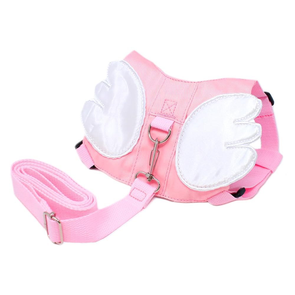 ≪ 迷子防止＆飛び出し防止対策！≫ mitas 迷子防止ひも ピンク 子供用ハーネス 迷子紐 【安心の低ホルムアルデヒド】 1.5m伸縮リード付き リュック 背中に可愛い羽デザイン 軽量設計 快適フィット 手洗いOK 幼児 キッズ ベビー 安全 お出かけ 旅行 公園 散歩 防犯対策 R-LSHN-PK商品画像