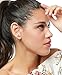 OREOLLE Lotus Flower Earrings lightweight Ear Cuffs Stud Earrings Jackets Elegant Fashionable (2 Pairs)