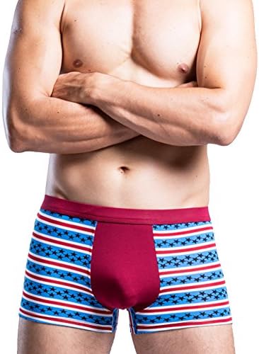 Emmas Style men's high quality modal boxer briefs(Red XXXL)