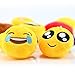Dreampark Emoticon Party Favors, Emoticon Keychain 100 Pack Mini Plush Carnival Prizes for Kids Birthday Party Supplies Treasure Box School Prize Valentine Day Gifts for Kids Classroom Bulk Toy