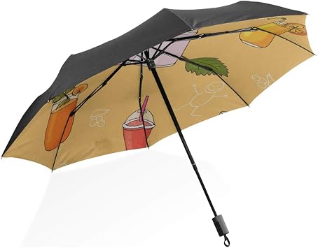 Amazon Com Xl Umbrella Colorful Dessert Food Fruit Smoothie Portable Compact Folding Umbrella Anti Uv Protection Windproof Outdoor Travel Women Rain Umbrellas For Girls