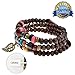 CELOKIY Vintage Leaf Pendant Tibeten Color of Strand Wooden Beads Handmade Bracelet Necklace
