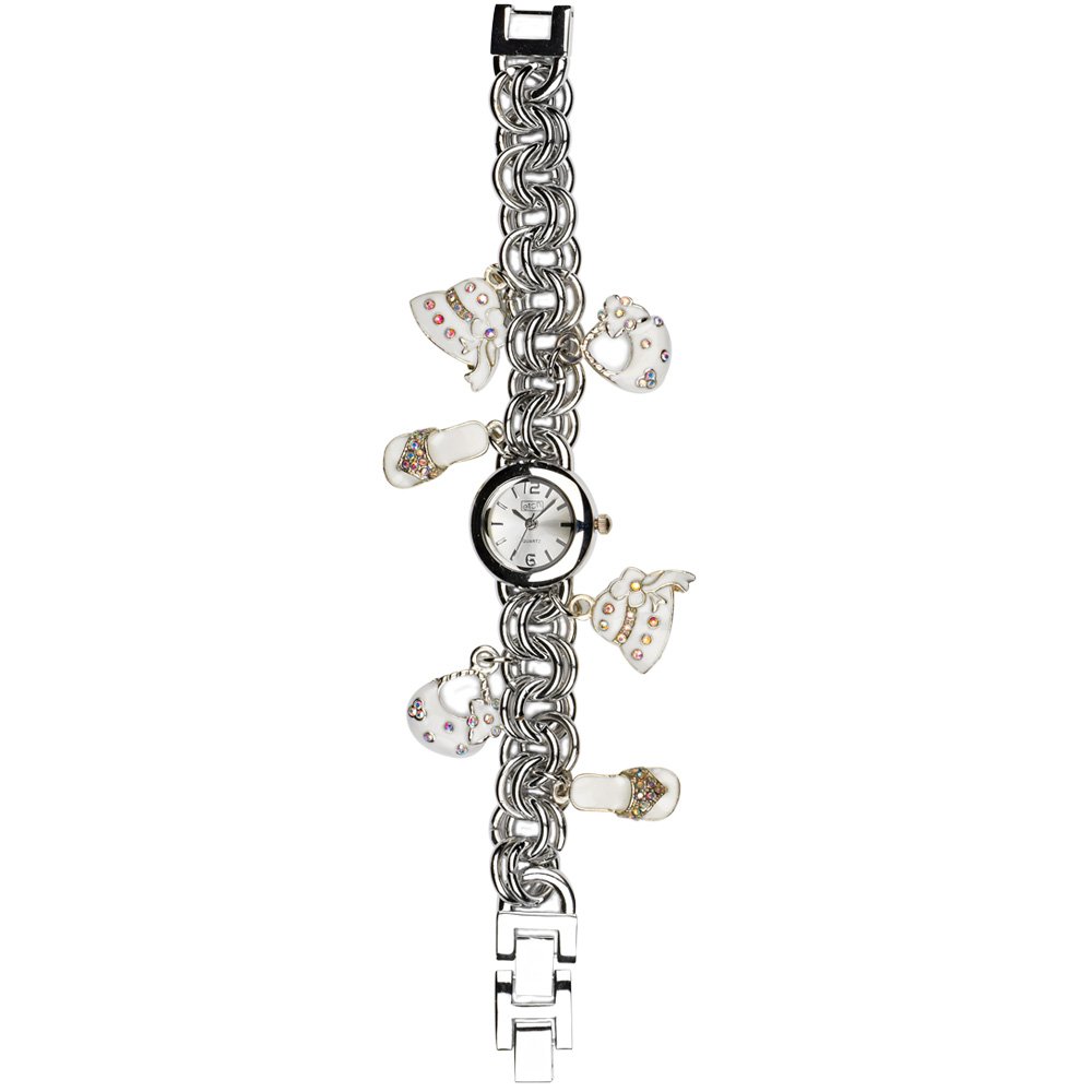 Eton Women's Quartz Watch with Silver Dial Analogue Display and Silver Bracelet 2945L-WT