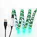 Black PCB TV BackLight Kit,Computer Case LED Light,eTopxizu 6.6Ft Multi-colour 60leds Flexible 5050 RGB USB LED Strip Light with 5v USB Cable And Mini Controller For TV/PC/Laptop Background Lighting