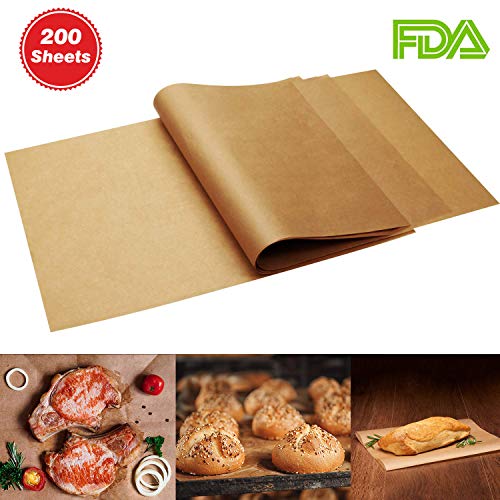 Comfylife 200 x Parchment Paper Sheets No Curl, No Tear, No Burn