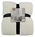 Sofantex Super Soft Throw Reversible Blanket, Ivory