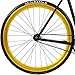 Pure Fix Original Fixed Gear Single Speed Bicycle, India Matte Black/Babylon Gold, 54cm/Medium