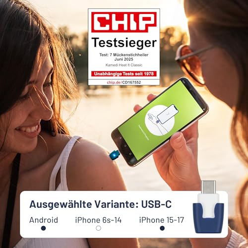 heat it - Insektenstichheiler für dein Smartphone - Chemiefreie Behandlung von Juckreiz & Schmerz mit konzentrierter Wärme - für Android & iPhone 15/16/17 (USB-C) thumbnail 2