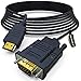 NewBEP HDMI to VGA Cable, 10Ft/3M HDMI Male to VGA Male Adapter Gold-Plated 1080P Active Video Converter Cord Support Notebook PC DVD Player Laptop TV Projector Monitor Etc