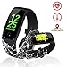 Kirlor Fitness Tracker, V10 New Version Colorful Screen Smart Bracelet with Heart Rate Blood Pressure Monitor,Smart Watch Pedometer Activity Tracker Bluetooth for Android & iOS (V10-Black)