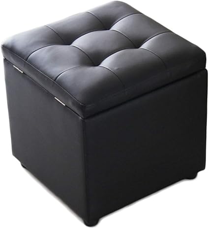 DULPLAY Cuero del Faux Otomana almacenaje, Multifunción Moda Banco