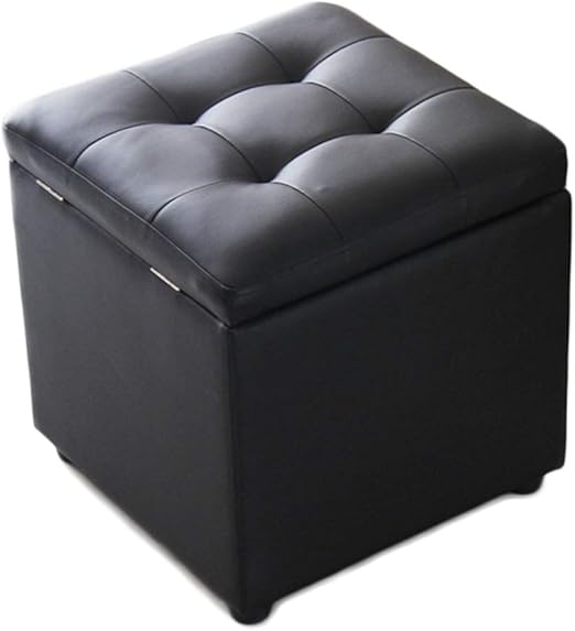 DULPLAY Cuero del Faux Otomana almacenaje, Multifunción Moda Banco