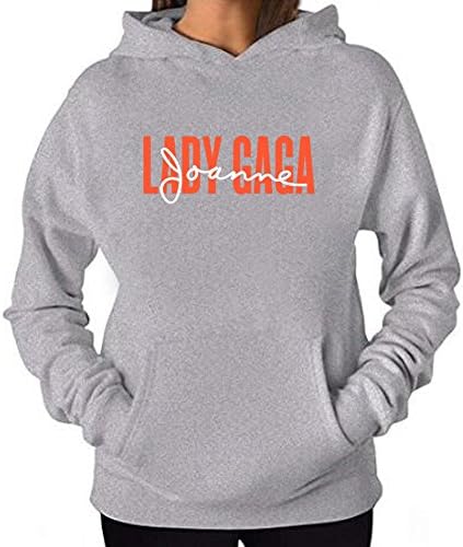 Kaari Success Women's Lady Gaga Joanne Neon Logo Hoodie Casual Hoodie S Grey