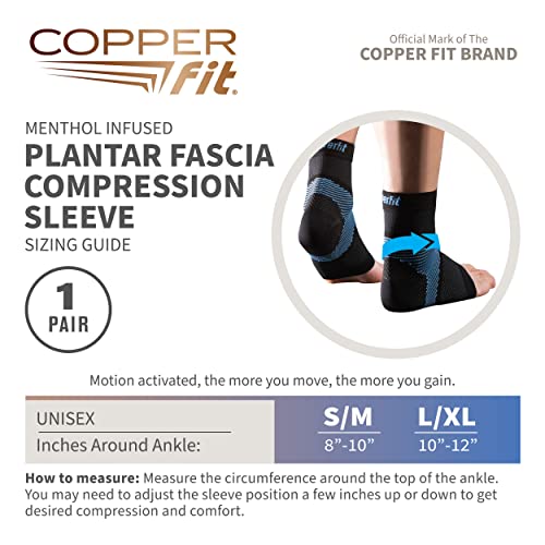 Copper Fit Unisex Adult Copper Fit ICE Plantar Fasciitis Compression
