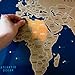 Large Scratch Off World Map Poster with US States & 208 Flags - (34.5