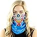 Hoo-Rag Sugar Mama Skull Face Mask Seamless UPF 30 High Performance Moisture Wicking Bandana Made of 100% Polyester Microfiber