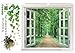 Sonline Huge Window 3D Green View Flowers Plant Wall Stickers Art Mural Decal Wallpaper