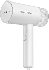 BEAUTURAL Clothes Steamer Foldable Portable 1000W 30s Heat Up White view 1