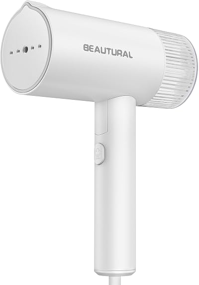 BEAUTURAL Clothes Steamer Foldable Portable 1000W 30s Heat Up White
