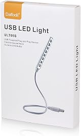 Daffodil USB Keyboard Light ULT05S - Flexible Gooseneck LED Lamp Silver view 7