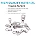 Seloky 120Pcs Assorted Heavy Duty Wire Lugs Battery Cable Tinned Copper Eyelets Tubular SC Ring Terminals Connectors with Spy Hole Assortment Kit-12 Sizes