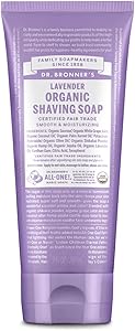 Dr. Bronner's Organic Shaving Soap– (Lavender, 7 Ounce)– Moisturizing Shave Soap for Men & Women– Certified Organic Sugar & S