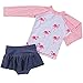 Collager Baby Girls Kids 2Pcs Long Sleeve Flamingo Swimsuit Rash Guard Bathing Suit UPF 50+ UV