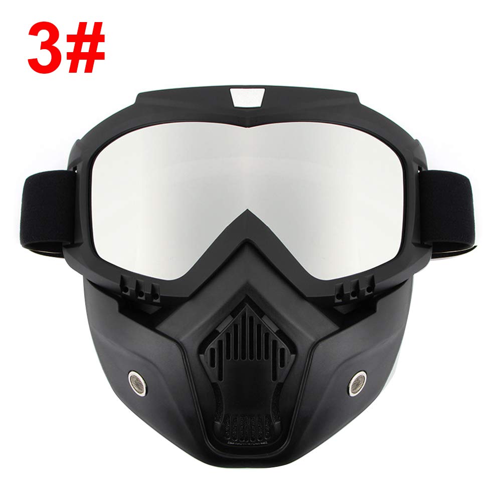 Masque de Casque pour Courses de Motocross sur Route Casque de Moto avec Amovibles