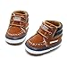 Delebao Infant Toddler Baby Lace Up Soft Sole High-top Suede Warm Sneakers Snow Boots Brown 12-18 Months