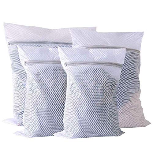 Extra Large Mesh Laundry Bag, 4 Pack Zippered Polyester Delicates