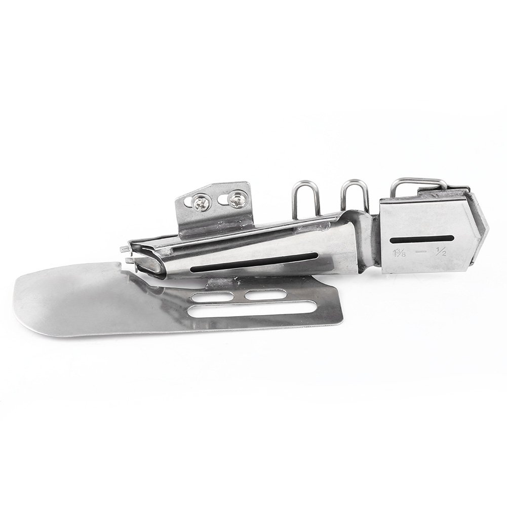 HEEPDD Cover Stitch Binding Attachment, Single Fold Flat Seamer for Sewing Machine Folder 1-3/8" to 1/2" for Home Sewers 1-3/8" to 1/2" for Home Sewers