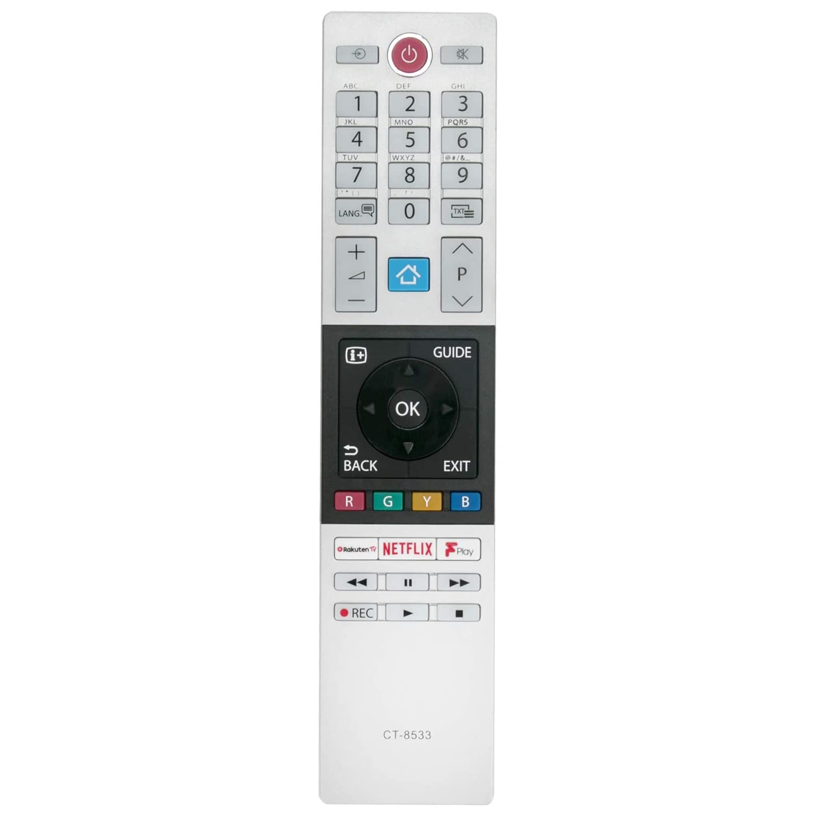 AULCMEET CT-8533 Replaced Remote Control Work for Toshiba TV 32LL3C63DB 43LK3C63DB 24WK3A63DB 24WK3C63DAY 32WK3C63DAY RC42150 32W3864DB 32W2863DB 40L2863DB 43L2863DB 43L3863DB 43T6863DB 43V5863DB