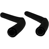 Drfeify Manopole In Gommapiuma Per Manubrio Bici - Coperture Assorbimento Urti Con Tappi, Nero - 2