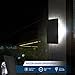 Hyperikon LED Porch Sconce Square Light 6W, Black Modern Wall Mount, 500 Lumen, 4000K (Daylight Glow) Outdoor Wall Lamp with Circular Light Beam