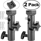 Updated Version Flash Bracket-ChromLives Light Stand Flash Mount Cold Shoe Flash Stand Photography Camera Umbrella Holder Bracket E Type for DSLR Camera Canon Nikon Pentax Olympus Nissin Metz and DSLR