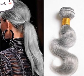 Wigsforyou 7a Brazilian Virgin Hair Body Wave Platinum Grey 1pcs
