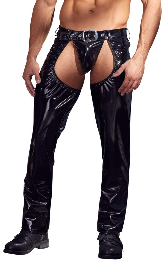 Black Level Vinyl Chaps Trousers Size L Black